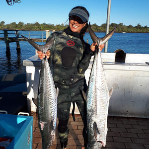 cindy yang spearfishing spanish mackerel